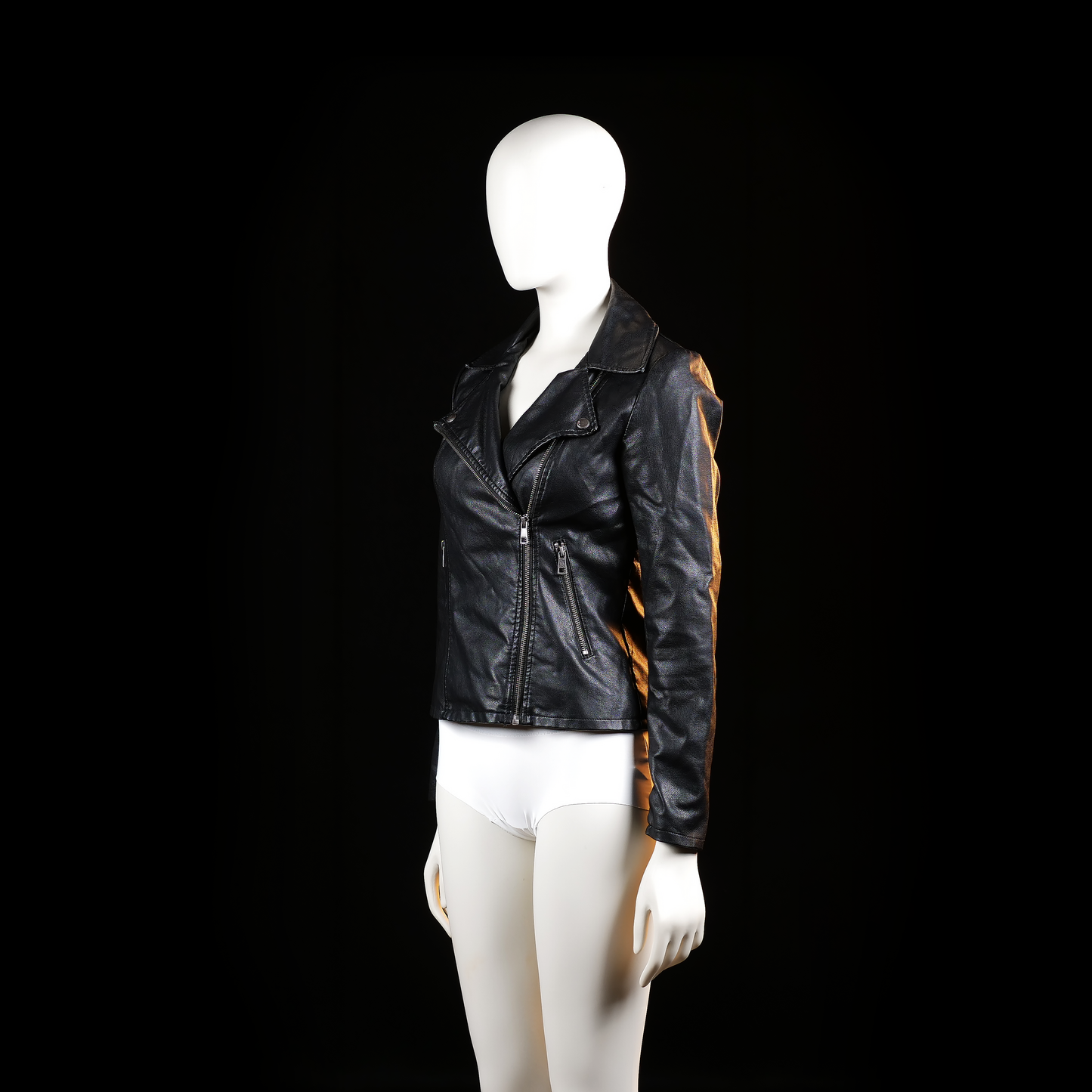 Biker jacket - Black - Size XS