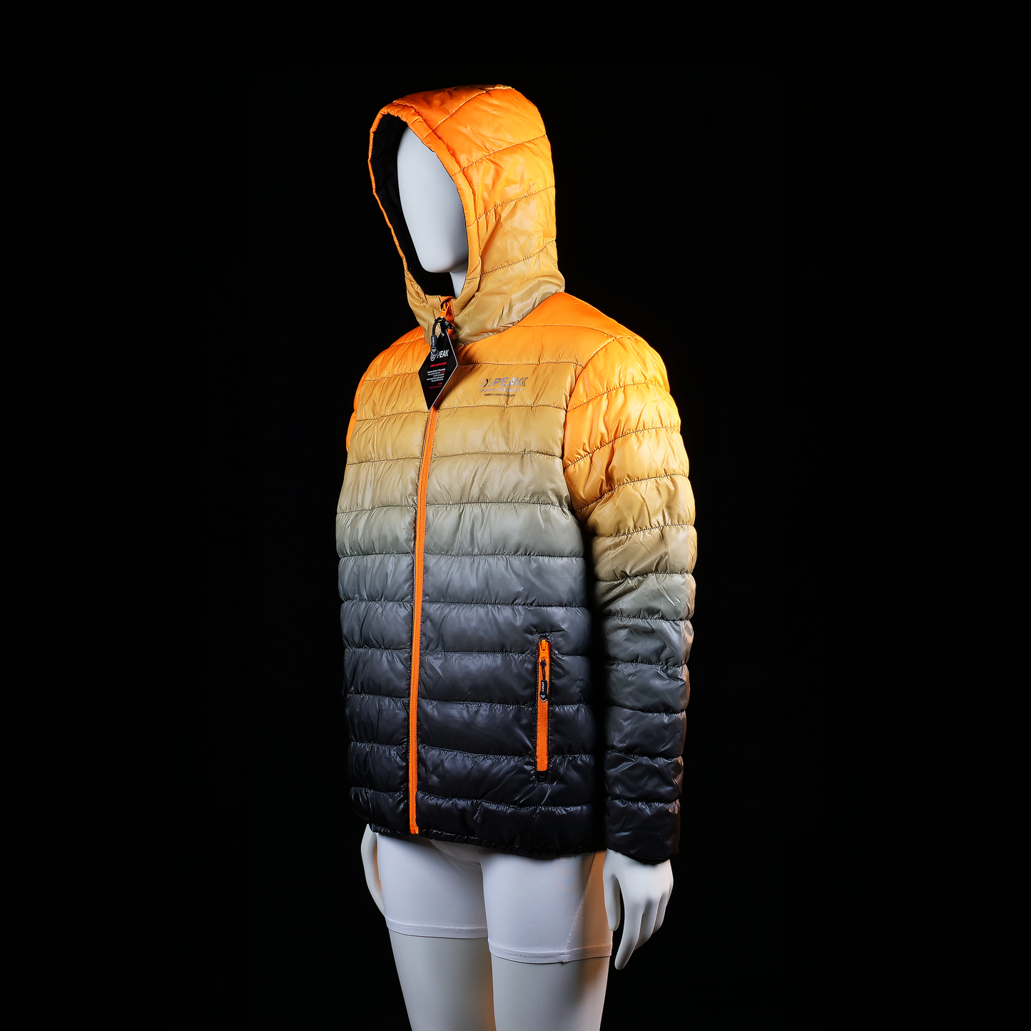 Padded jacket - Orange & Black - Size L - (NEW)