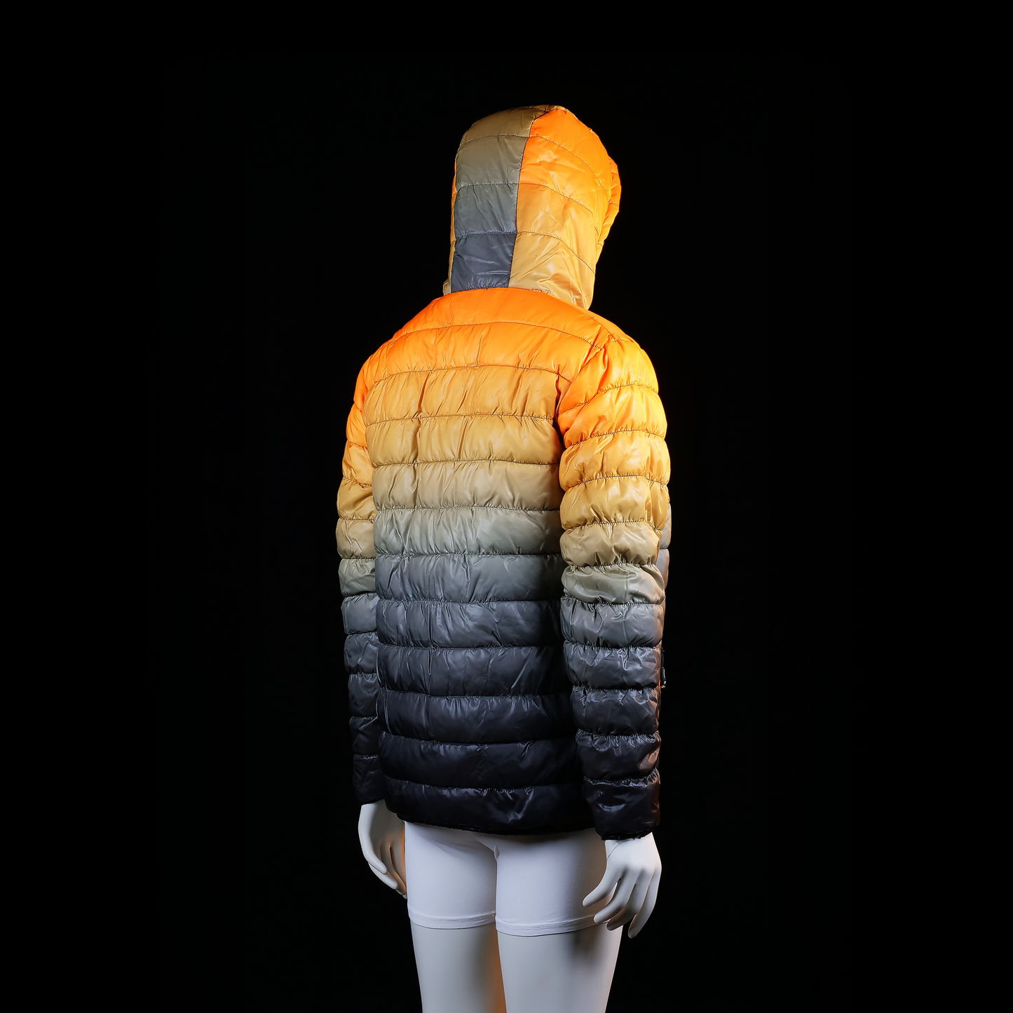 Padded jacket - Orange & Black - Size L - (NEW)