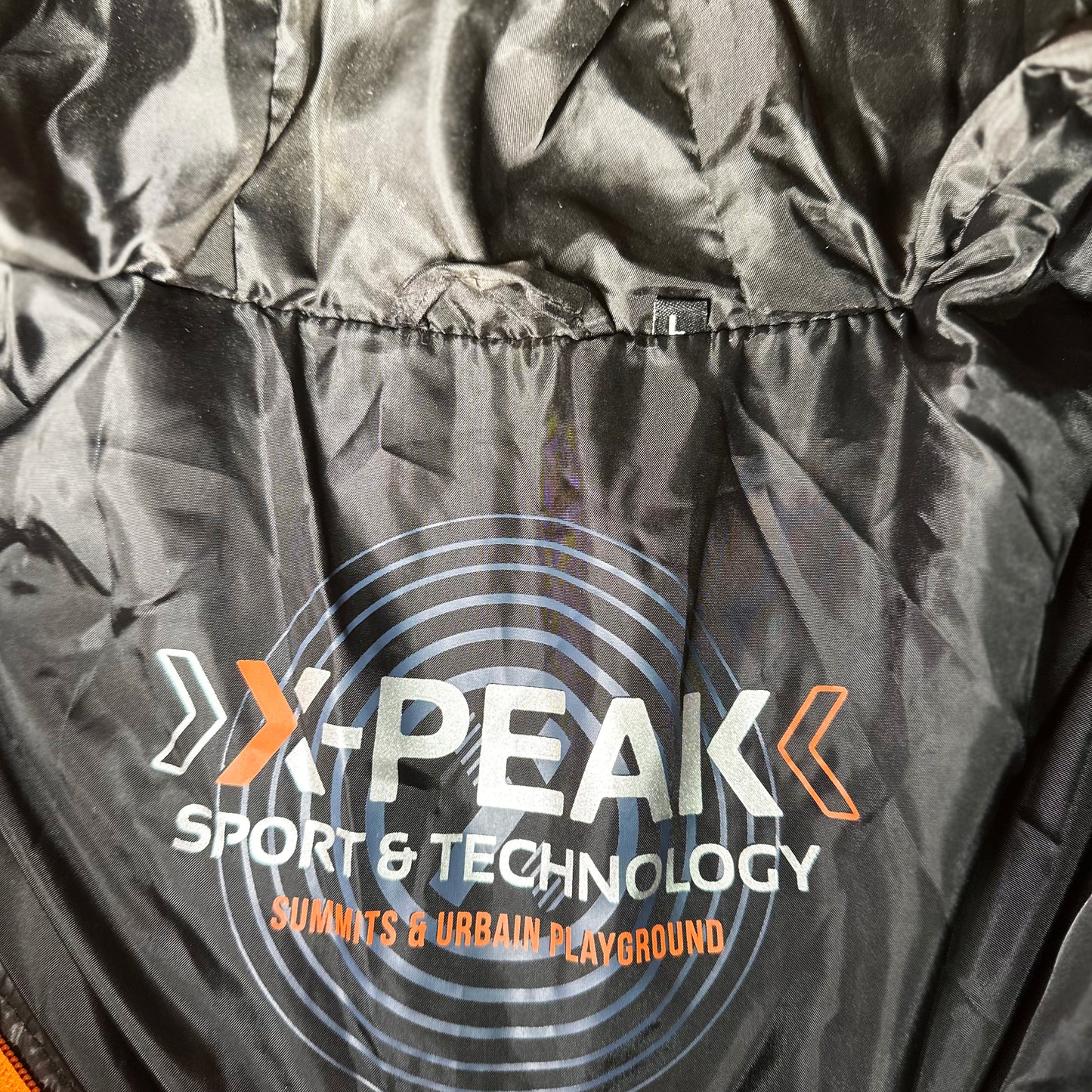 Padded jacket - Orange & Black - Size L - (NEW)