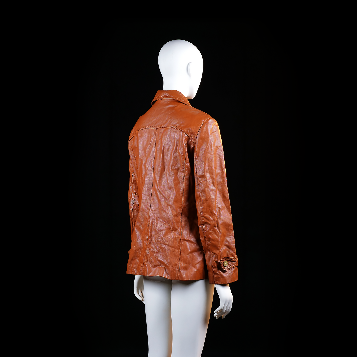 Leather jacket - Camel - Size 42