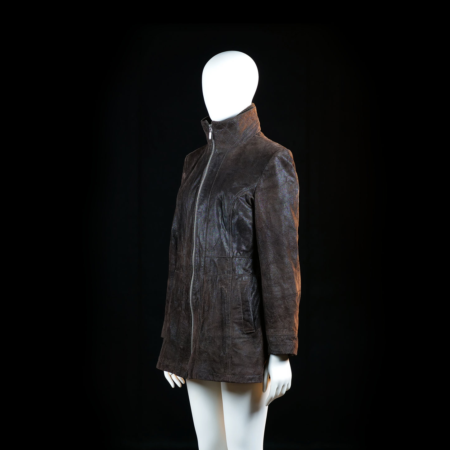 Leather jacket - Dark Brown - Size 40