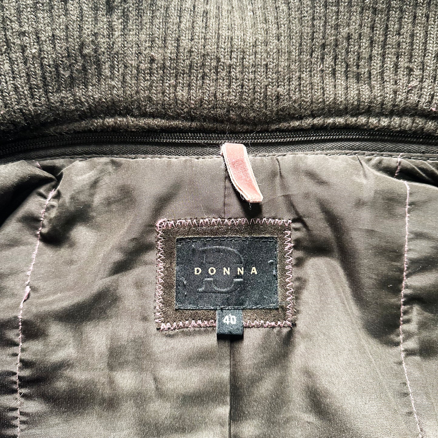 Leather jacket - Dark Brown - Size 40