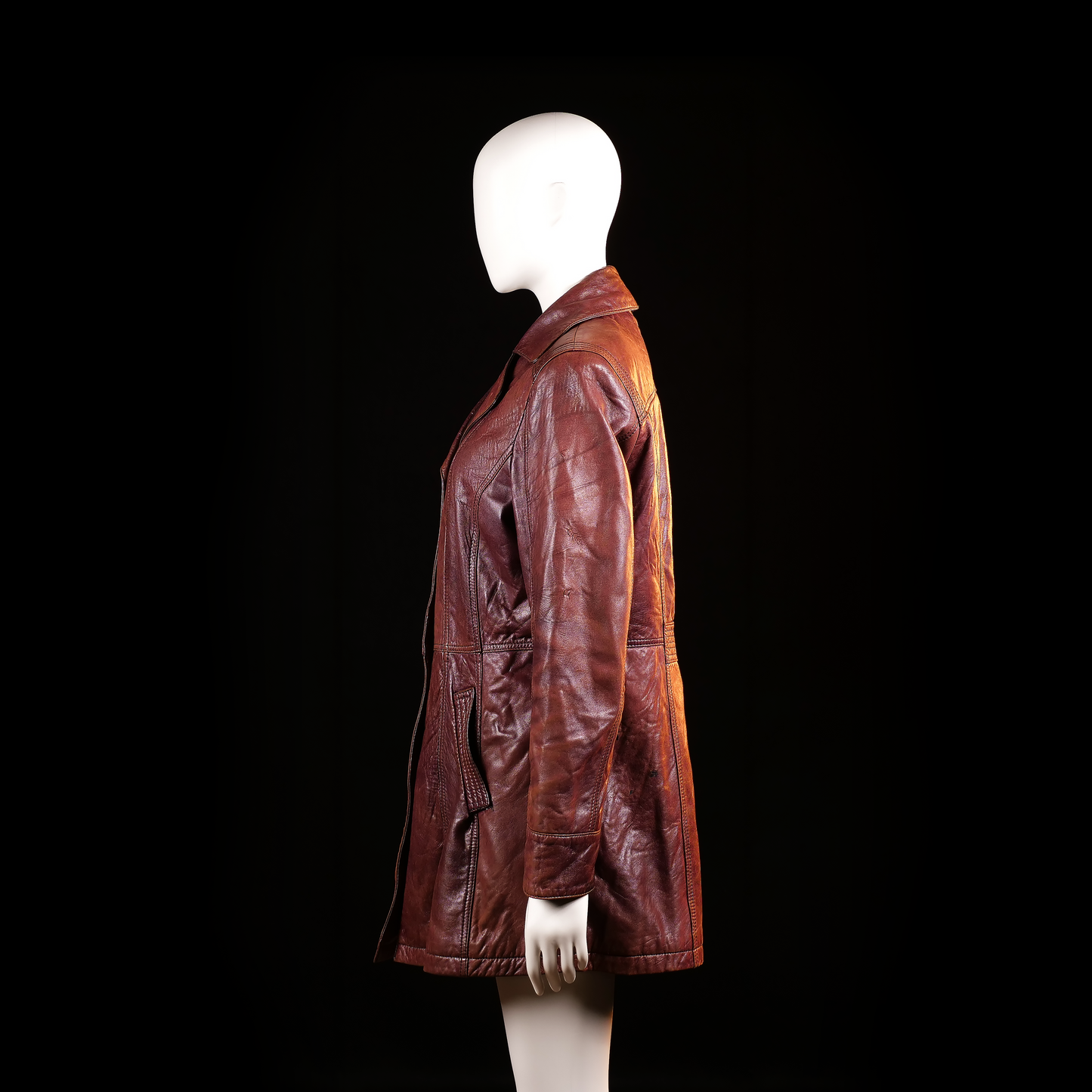 Leather jacket - Brown - Size 42