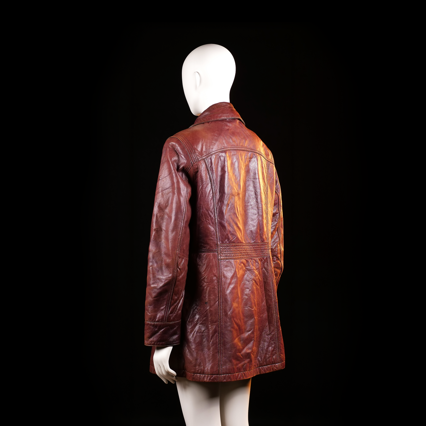 Leather jacket - Brown - Size 42