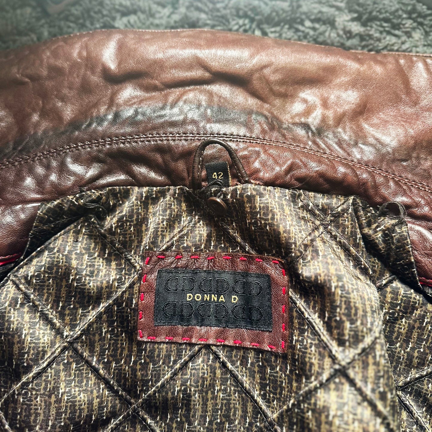 Leather jacket - Brown - Size 42