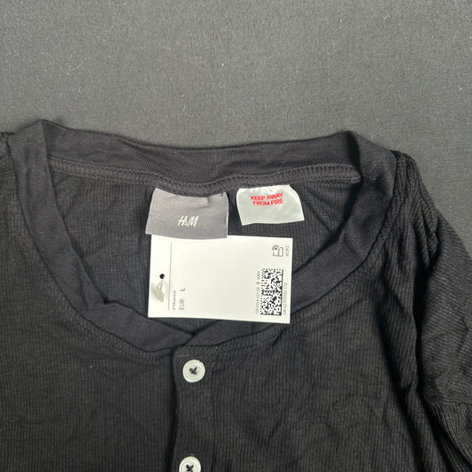 Long-sleeve top - Black - Size L - (NEW)