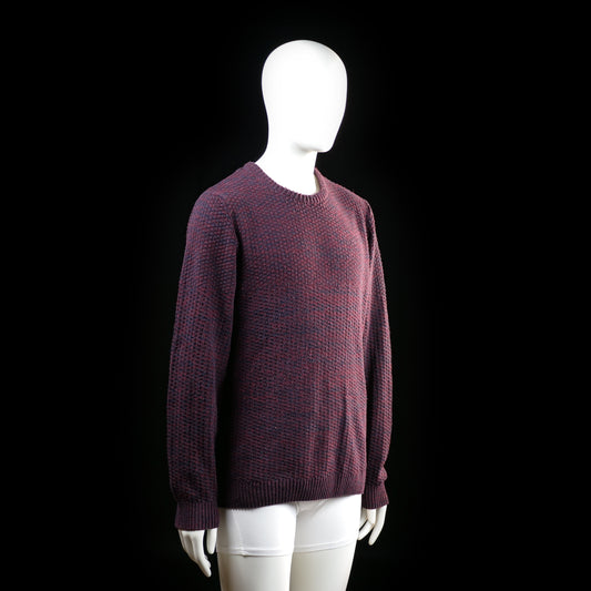 Sweater - Burgundy & Navy - Size L