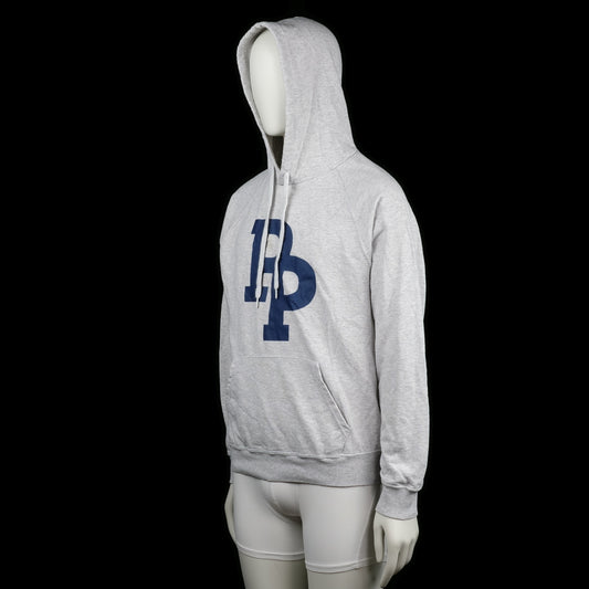 Hoodie - Light Gray & Navy - Size M