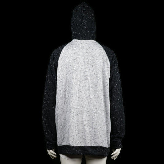 Hoodie - Light Gray & Black - Size 2XL