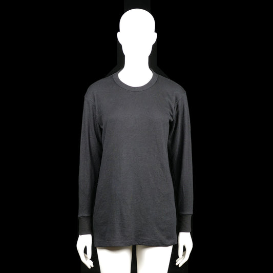 Beeren - Long-sleeve top - Black - Size L - Solid black long-sleeve top with a round neckline and ribbed cuffs. It features a straight hem and has no additional visible embellishments.