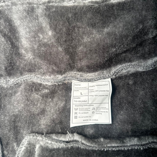 Fur jacket - Dark Gray - Size L