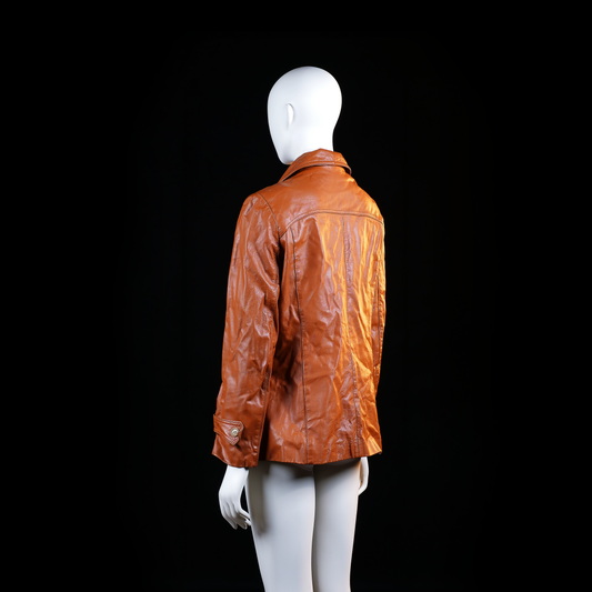 Leather jacket - Camel - Size 42