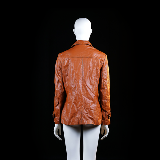 Leather jacket - Camel - Size 42