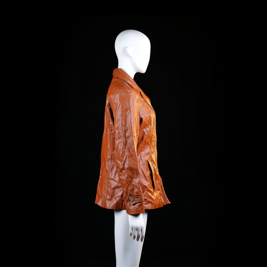 Leather jacket - Camel - Size 42