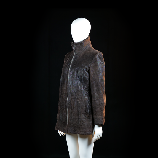 Leather jacket - Dark Brown - Size 40