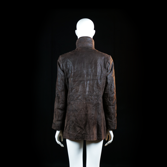 Leather jacket - Dark Brown - Size 40