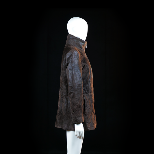 Leather jacket - Dark Brown - Size 40