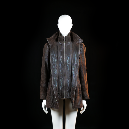 Leather jacket - Dark Brown - Size 40