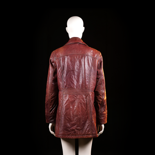Leather jacket - Brown - Size 42