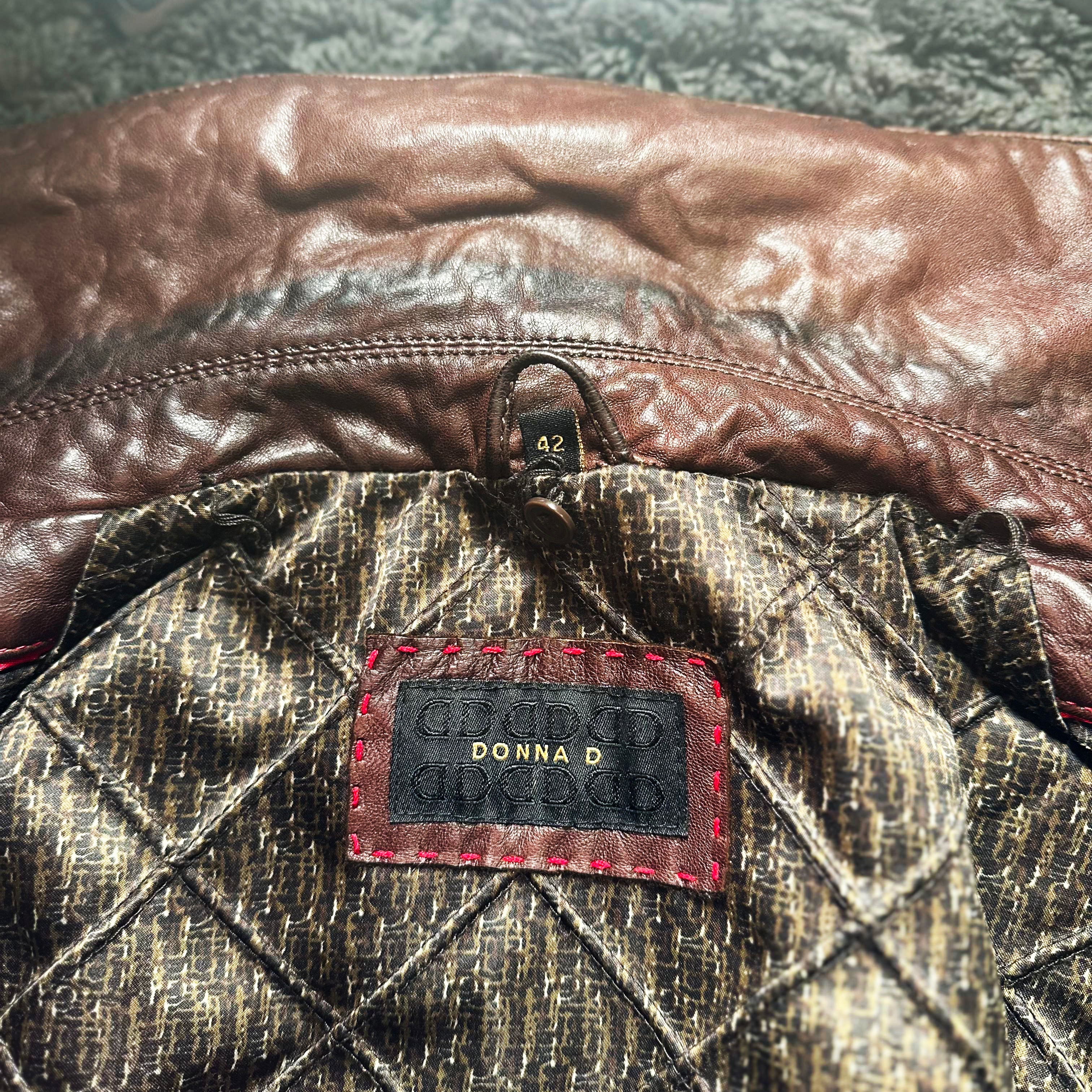 Leather jacket - Brown - Size 42