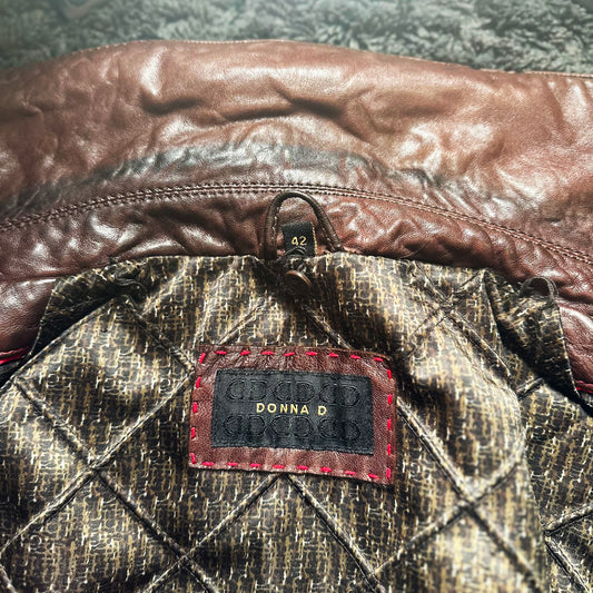 Leather jacket - Brown - Size 42